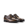DapperFam Zephyr in Tobacco Men's Hand-Painted Patina Longwing Blucher in Tobacco #color_ Tobacco