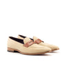 DapperFam Luciano in Taupe / Cognac / Med Brown Men's Italian Leather & Italian Suede Loafer in Taupe / Cognac / Med Brown