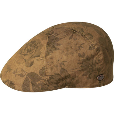 Bailey Aden Jacquard Weave Floral Pattern Pub Cap in Taupe #color_ Taupe