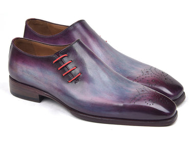 Paul Parkman Men's Side Lace Leather Oxfords in Purple