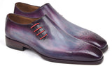 Paul Parkman Men's Side Lace Leather Oxfords in Purple