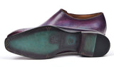 Paul Parkman Men's Side Lace Leather Oxfords in Purple