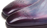 Paul Parkman Men's Side Lace Leather Oxfords in Purple