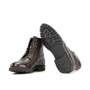 DapperFam Ryker in Dark Brown Men's Italian Leather Moc Boot in