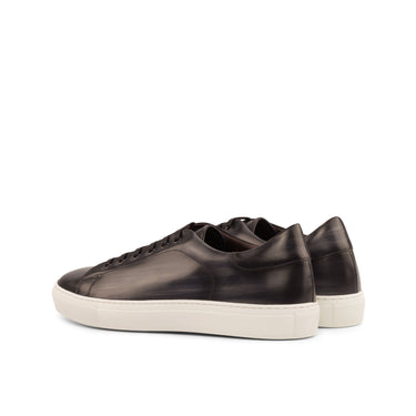 DapperFam Rivale in Grey Men's Hand-Painted Italian Leather Trainer in #color_