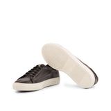DapperFam Rivale in Grey Men's Hand-Painted Italian Leather Trainer