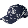 Kangol Tropic Paisley Adjustable Spacecap Baseball Cap in Dark Blue / White OSFM #color_ Dark Blue / White OSFM