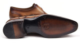 Paul Parkman Men's Wingtip Single Monkstraps in Brown & Camel