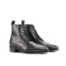 DapperFam Garrison in Black Men's Italian Leather Jumper Boot in Black #color_ Black