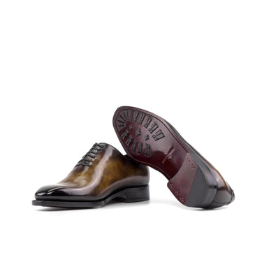 DapperFam Giuliano in Tobacco Men's Hand-Painted Patina Whole Cut in