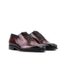 DapperFam Giuliano in Burgundy Men's Hand-Painted Patina Whole Cut in Burgundy #color_ Burgundy