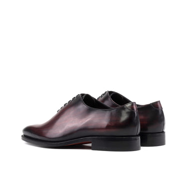 DapperFam Giuliano in Burgundy Men's Hand-Painted Patina Whole Cut in #color_