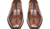 Paul Parkman Men's Leather Oxfords in Antique Brown Burnished