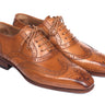 Paul Parkman Men's Leather Wingtip Oxfords in Cognac