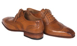 Paul Parkman Men's Leather Wingtip Oxfords in Cognac