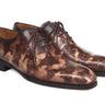 Paul Parkman Men's Hand-Painted Wholecut Oxfords in Brown Camouflage in #color_