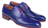 Paul Parkman Men's Hand-Painted Derby Shoes in Blue