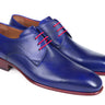 Paul Parkman Men's Hand-Painted Derby Shoes in Blue