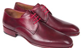Paul Parkman Men's Hand-Painted Derby Shoes in Burgundy