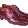 Paul Parkman Men's Hand-Painted Derby Shoes in Burgundy