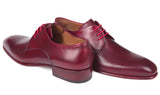 Paul Parkman Men's Hand-Painted Derby Shoes in Burgundy