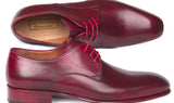 Paul Parkman Men's Hand-Painted Derby Shoes in Burgundy
