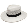 Dobbs San Juan (Vented) Vented Shantung Straw Gambler Hat in Natural #color_ Natural