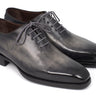 Paul Parkman Hand-Painted Leather Wholecut Oxfords in Gray & Black
