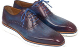 Paul Parkman Men's Smart Casual Oxford Shoes in Blue & Purple