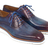 Paul Parkman Men's Smart Casual Oxford Shoes in Blue & Purple