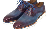 Paul Parkman Men's Smart Casual Oxford Shoes in Blue & Purple