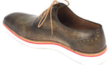 Paul Parkman Men's Smart Casual Oxford Shoes in Army Green