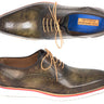Paul Parkman Men's Smart Casual Oxford Shoes in Army Green