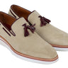 Paul Parkman Men's Smart Casual Tassel Suede Loafers in Beige