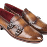 Paul Parkman Men's Double Monkstraps in Olive