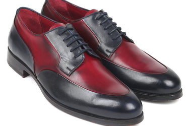 Paul Parkman Men's Derby Shoes in Bordeaux & Navy