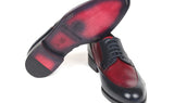 Paul Parkman Men's Derby Shoes in Bordeaux & Navy