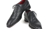 Paul Parkman Men's Woven Leather Oxfords in Black