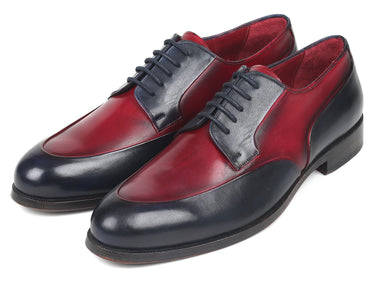 Paul Parkman Men's Derby Shoes in Bordeaux & Navy