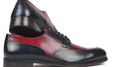 Paul Parkman Men's Derby Shoes in Bordeaux & Navy