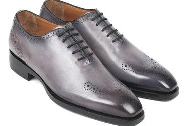 Paul Parkman Goodyear Welted Punched Oxfords in Gray