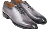 Paul Parkman Goodyear Welted Punched Oxfords in Gray
