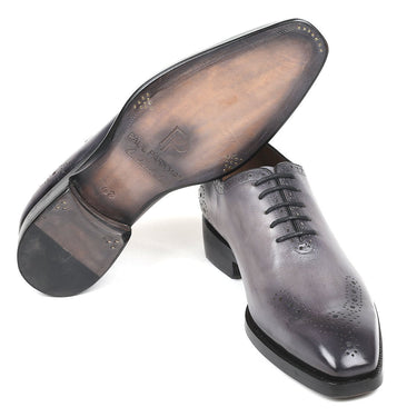 Paul Parkman Goodyear Welted Punched Oxfords in Gray in #color_
