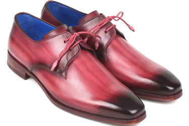 Paul Parkman Hand-Painted Derby Shoes in Pink & Purple