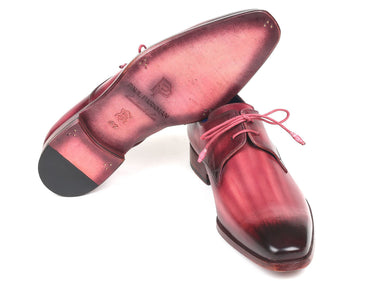 Paul Parkman Hand-Painted Derby Shoes in Pink & Purple