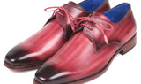 Paul Parkman Hand-Painted Derby Shoes in Pink & Purple