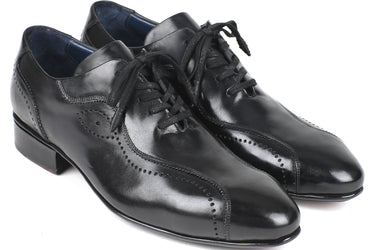 Paul Parkman Men's Handmade Lace-Up Casual Shoes in Black