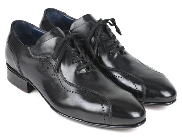 Paul Parkman Men's Handmade Lace-Up Casual Shoes in Black
