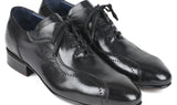 Paul Parkman Men's Handmade Lace-Up Casual Shoes in Black
