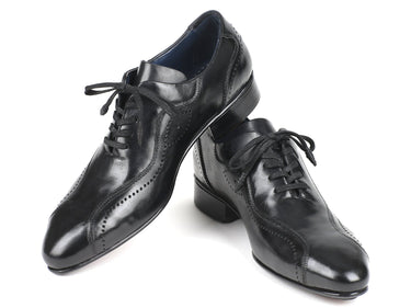 Paul Parkman Men's Handmade Lace-Up Casual Shoes in Black